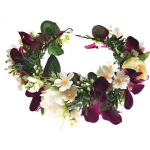 Maternity Woodland Photo Shoot Peony Flower Crown Hair Wreath Wedding Headband